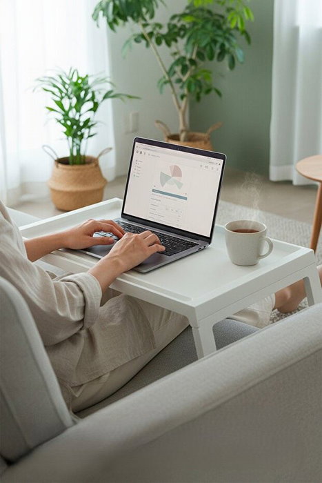 Hanah Home Escritorio de Pie para Laptop Lavine - Blanco